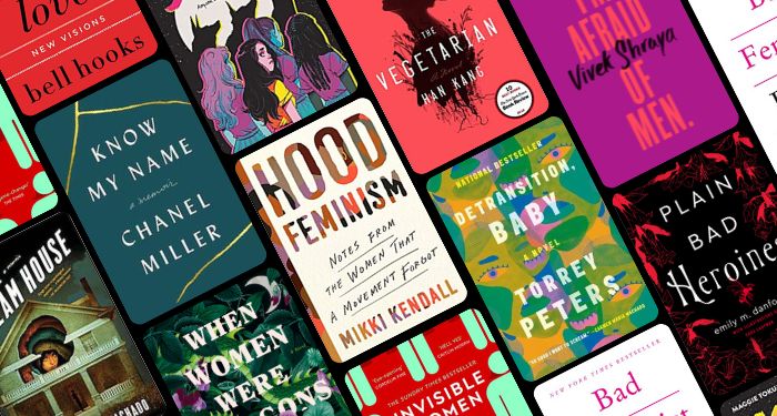 A collage of 20 of the best feminist books