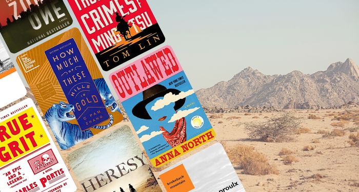 Collage of book covers of books from authors like Cormac McCarthy