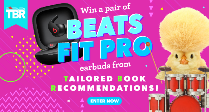 Image with text reading "Win a pair of Beats Fit Pro earbuds from Tailored Book Recommendations!"